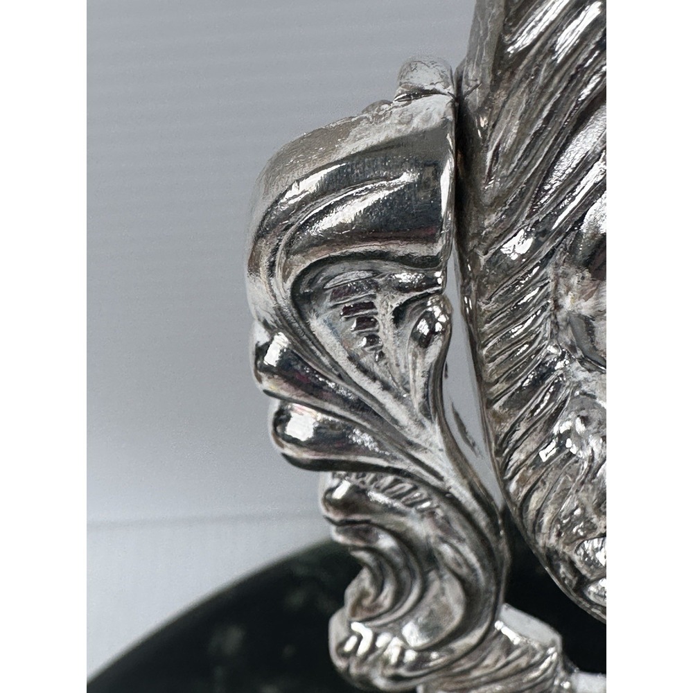 Vintage French Baroque Swivel Swing Cherubs Mirror Silver Plated Art Nouveau - Picture 8 of 16